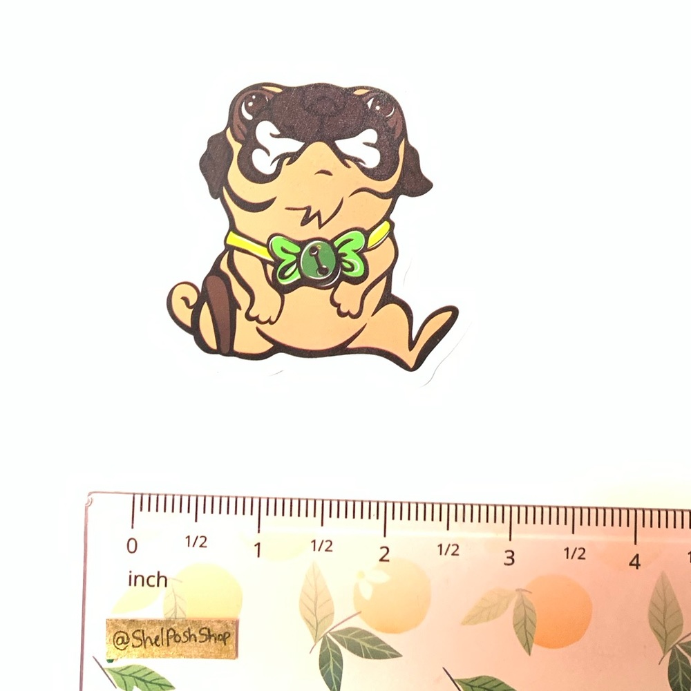 Pug Vinyl Sticker - Picture 2 of 2